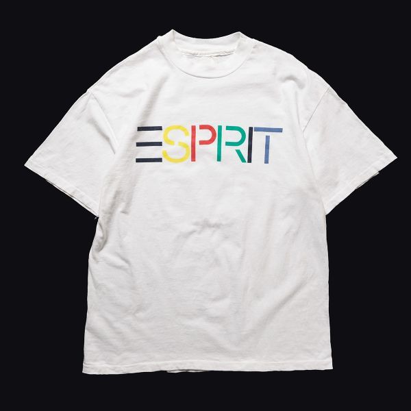 入園入学祝い 90's USA製 オールド 旧タグ アメリカ製 90年代 ビッグロゴ シングルステッチ 白 (M) 半袖 Tシャツ コットン ロゴプリント ESPRIT エスプリ 文字、ロゴ 入園入学祝い 90's USA製 オールド 旧タグ アメリカ製 90年代 ビッグロゴ シングルステッチ 白 (M) 半袖 Tシャツ コットン ロゴプリント ESPRIT エスプリ 文字、ロゴ