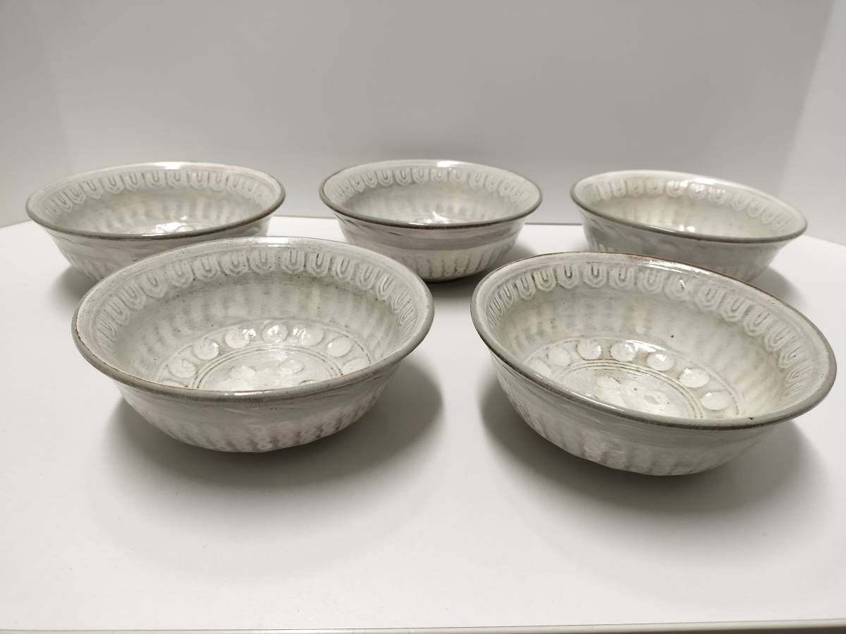 74179A◇たち吉(橘吉) 粉引 小鉢 元箱 5客入り 径13cm 高さ 74179A◇たち吉(橘吉) 粉引 小鉢 元箱 5客入り 径13cm 高さ