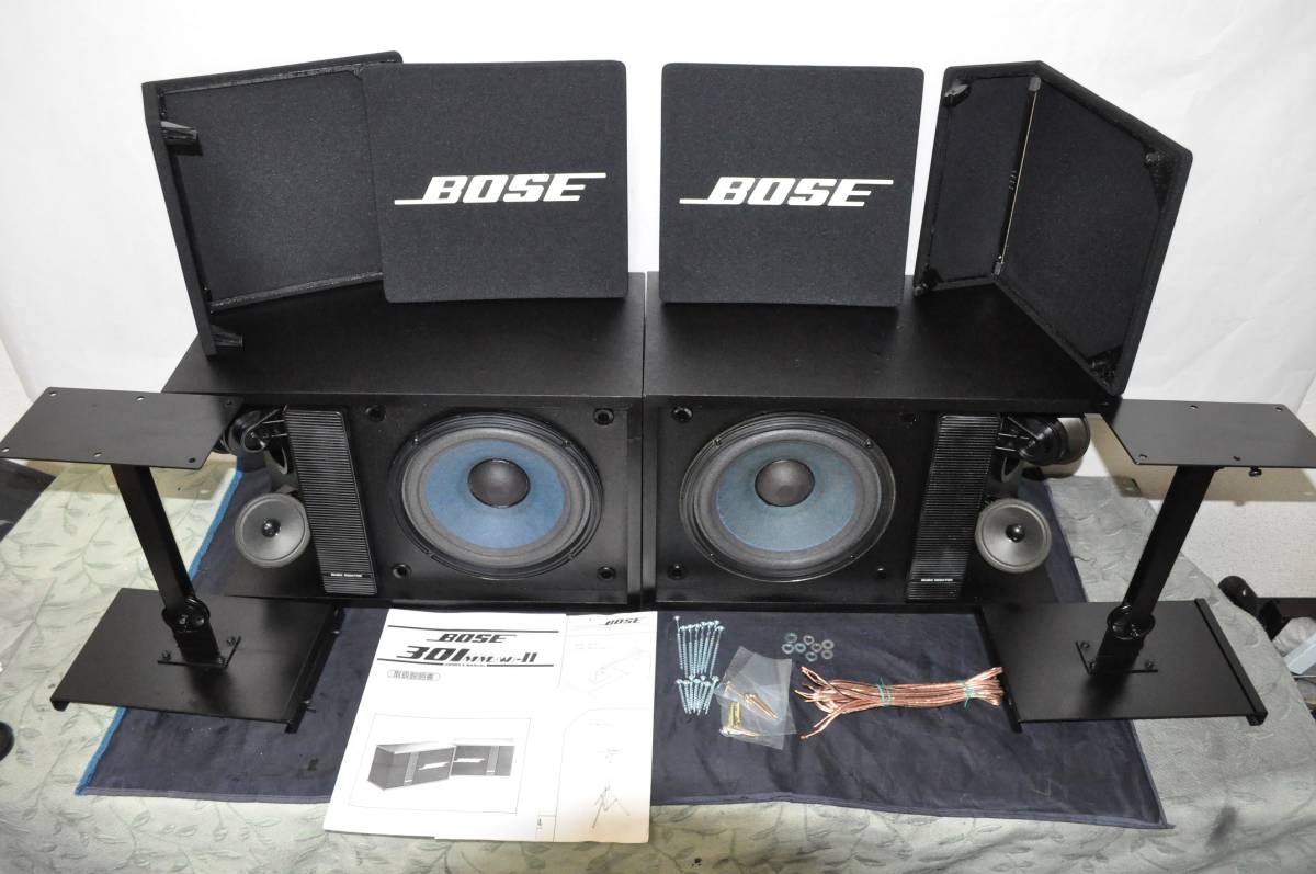 BOSE301MMⅡ揚聲器原裝支架附加邊緣新貨交換完成老化操作貨物    原文:BOSE 301MMⅡ　スピーカー　純正ブラケット付　エッジ新品交換済エージング済動作品