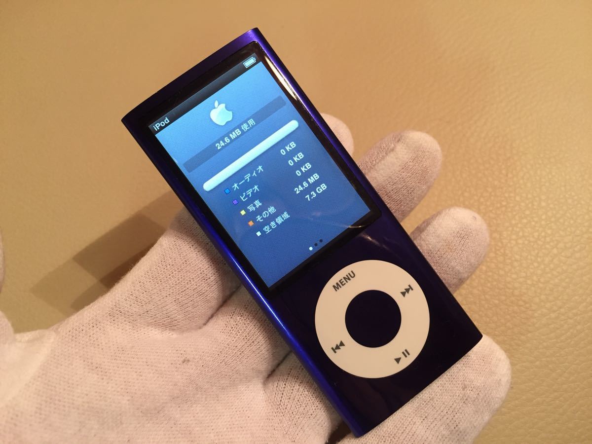 1日元啟動Apple iPod nano 8GB紫色MC034J精品二手貨 原文:1円スタート Apple iPod nano 8GB パープル MC034J 美品 中古品