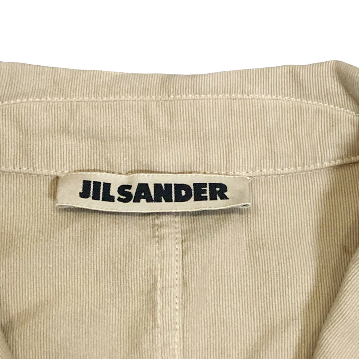 JIL SANDER ジルサンダー テーラードジャケット コットン 36 ベージュ レディース A14_画像7