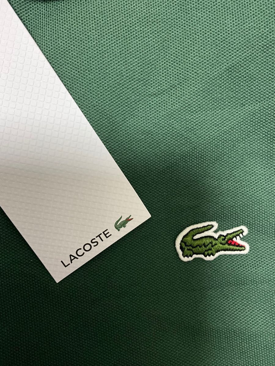 新品Lacoste ラコステ スリムフィット半袖 アメリカ Mサイズ オリジナル。日本未発売 ゴルフウエアポロシャツタグアリ
