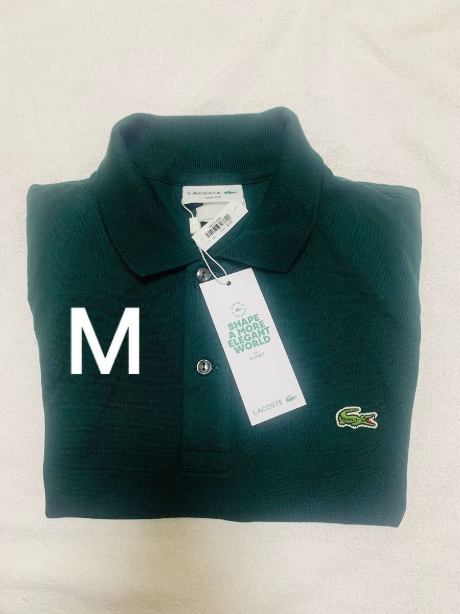 新品Lacoste ラコステ スリムフィット半袖 アメリカ Mサイズ オリジナル。日本未発売 ゴルフウエアポロシャツタグアリ