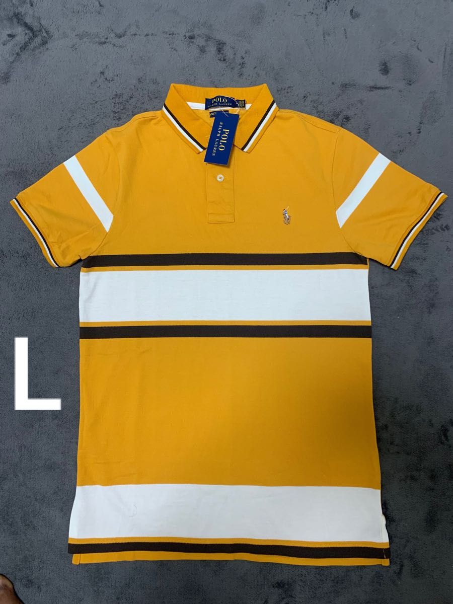 新品POLO Ralph Laurenカスタムスリムフィット L サイズポロシャツアメリカで先日購入した日本未入新品未使用です。