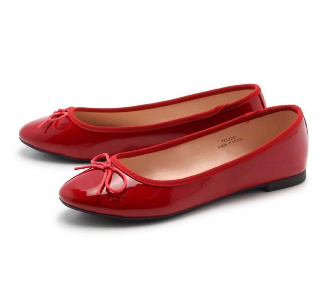  ballet shoes lady's pumps light weight light .... Flat shoes shoes red L size 