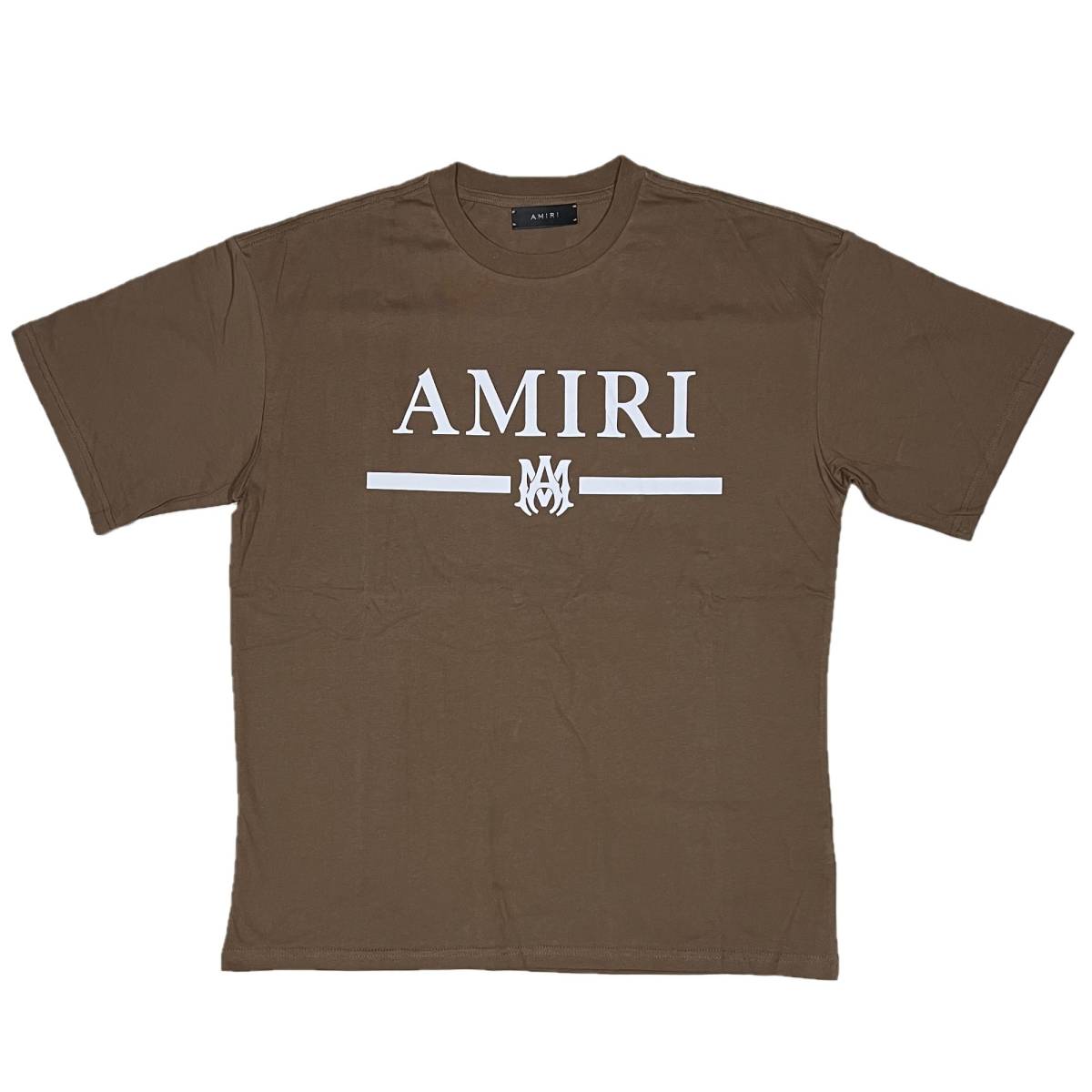 [並行輸入品] AMIRI アミリ M.A. Bar S/S T shirt MAバー 半袖 Tシャツ (ブラウン) (S)