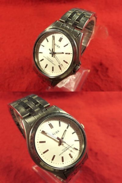 SK60D）◎完動腕時計 送料無料(定形外)★Seiko セイコー★丸形白★メンズ チタン_画像2