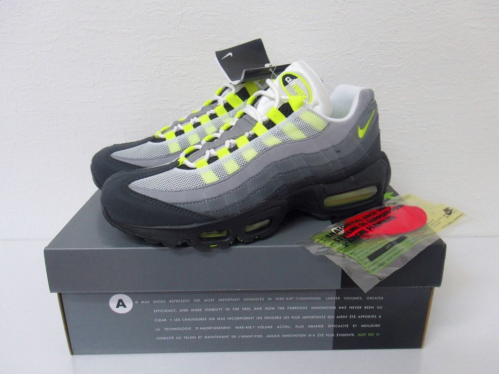 新品未使用NIKE AIR MAX 95 OG BLACK/YELLOW LT GRAPITE US8.5 26.5cm