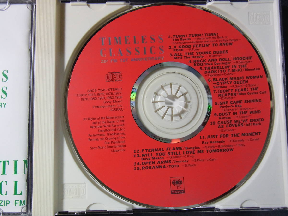 CD ◎TIMELESS CLASSICS /ZIP FM 1ST ANNIVERSARY 15曲 ～ （邦盤）SRCS-7541_画像3