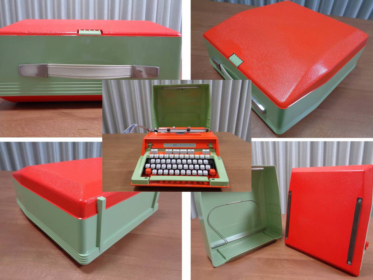 完働品　HERMES 3000 エルメスタイプライター　1973年製　ポップ調にカスタムカラー　_画像9