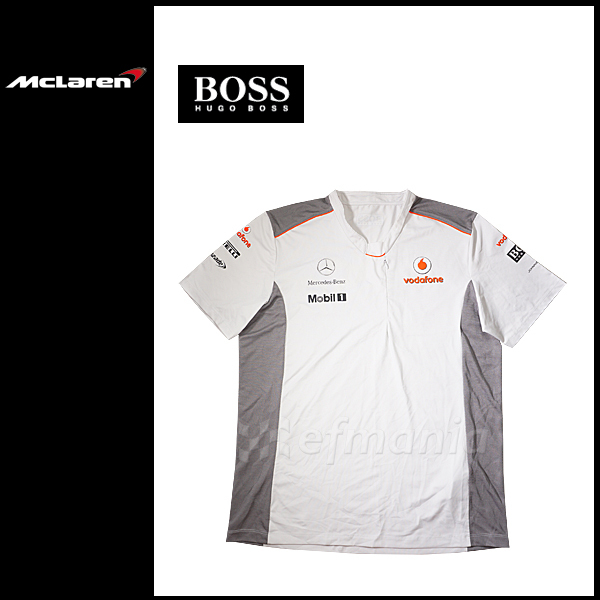 【非売品】2012 マクラーレン・メルセデス F1 支給品 アルコール仕様 レースシャツ L程度 HUGO BOSS★ルイス・ハミルトン バトン 日本GP