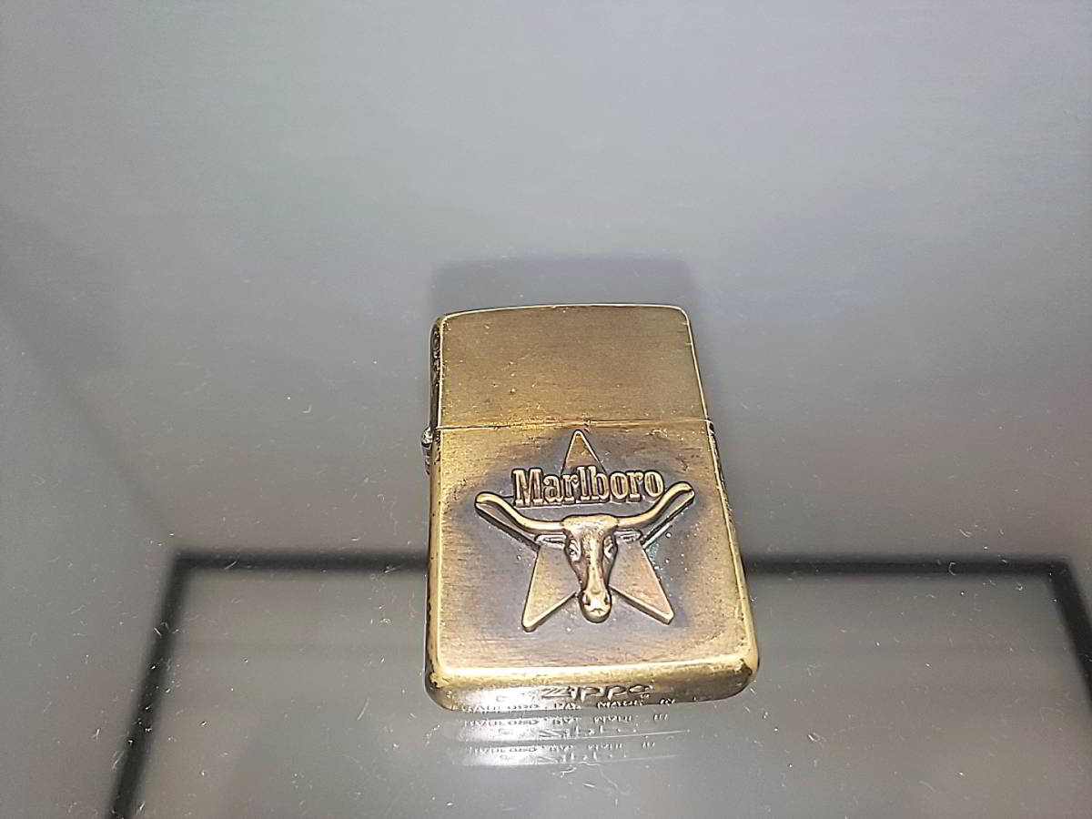 ZIPPO マルボロMarlboro ロングホーンスター真鍮古美1993年製-日本