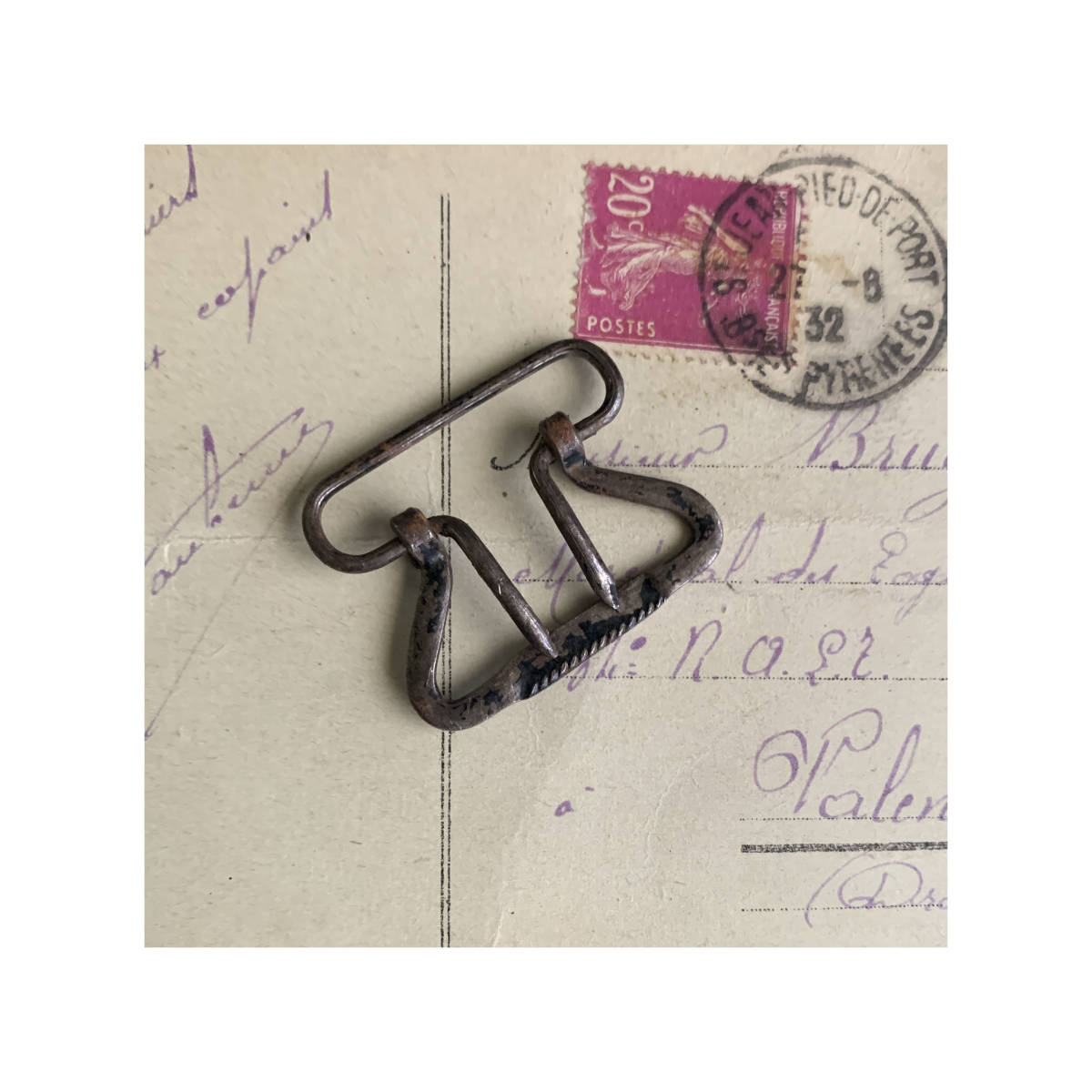 フランス 19世紀 針刺し 黒 尾錠 シンチ バックル ジレ ベスト バック ベルト ボタン デニム Levie's 501 ヴィンテージ アンティーク GR