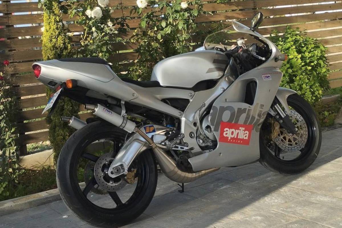  Aprilia RS250 TYGA stainless steel chamber + aluminium silencer right and left putting out EXCS-0007