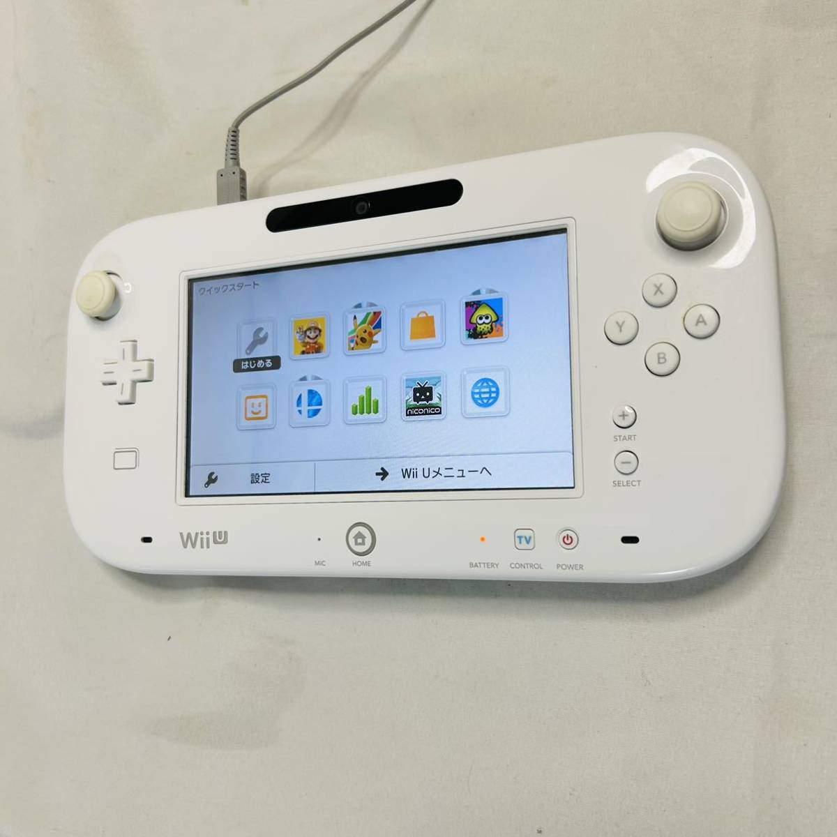 Wii Uゲームパッド シロ WiiU ゲームパッド 白 Nintendo 任天堂Wii タッチペン付き_画像1