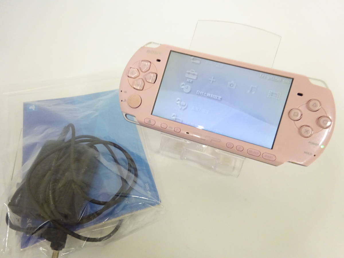 ☆電源確認OK☆ #20584 ソニー PSP 3000 本体 ブロッサムピンク 8GB