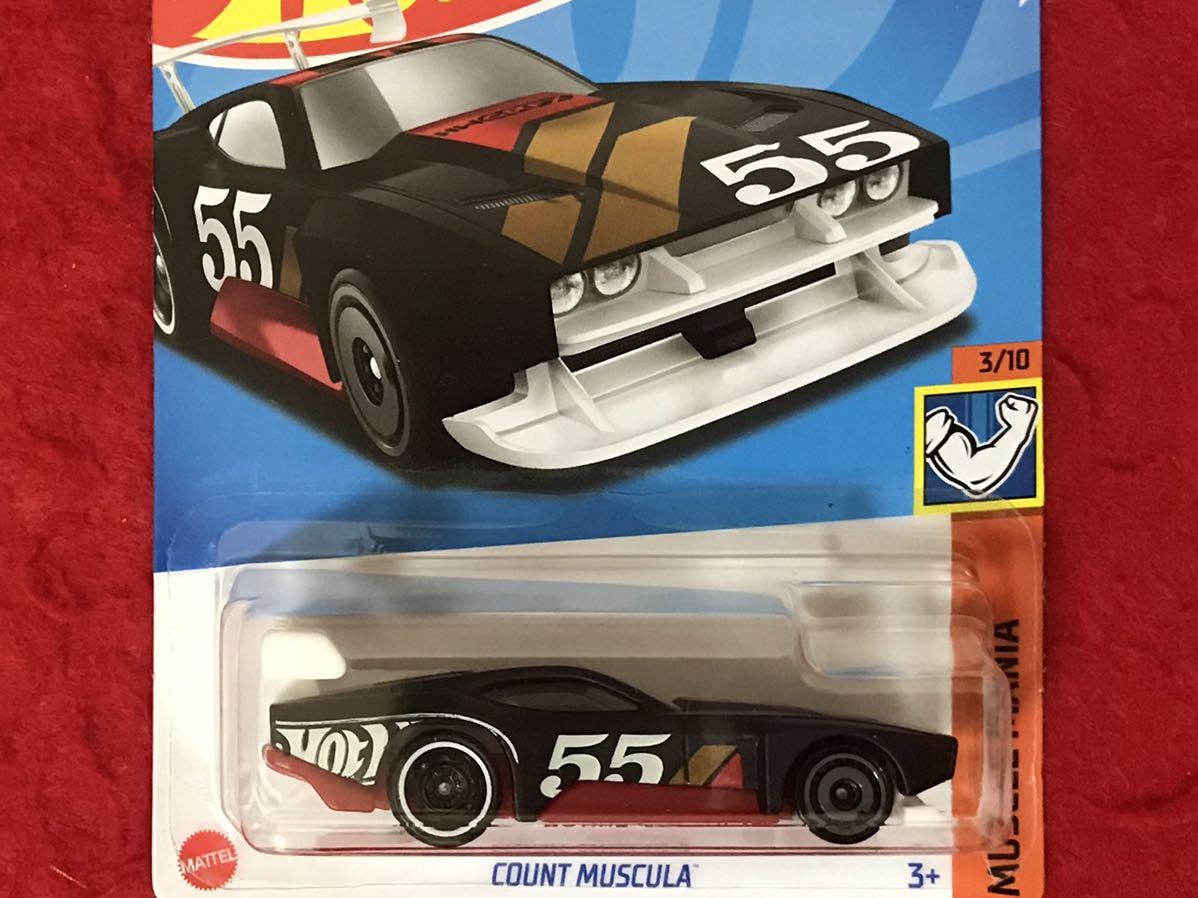 即決 ホットウィール COUNT MUSCULA マットブラック HotWheels カウントマスキュラ カウント マスキュラ HW 55TH MUSCLE MANIA 未開封_画像1