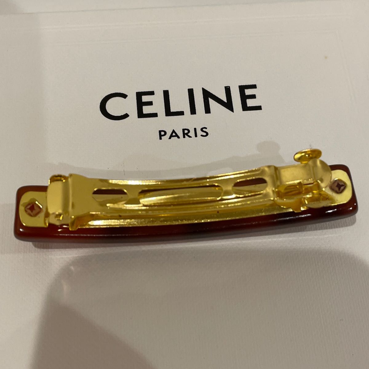 新品未使用 セリーヌ バレッタ べっ甲柄 CHANELノベルティ ヘアクリップ バレッタ ノベルティ ヘアアクセサリー
