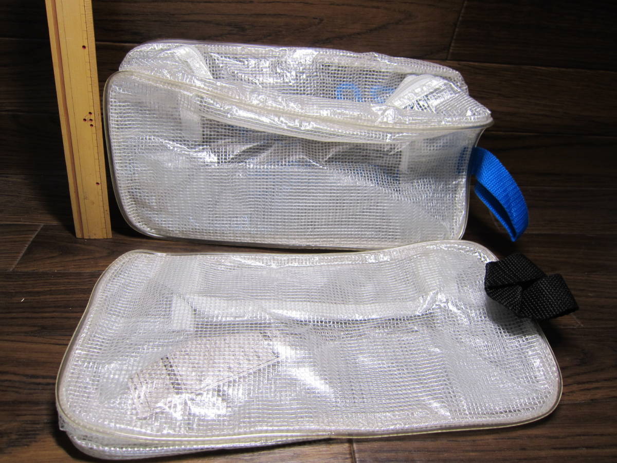 2個セット 長期保管品 アテネオリンピック ポーチ 白と水色 スモールバッグ シューズケース ATHENS 2004 コカコーラ_画像2