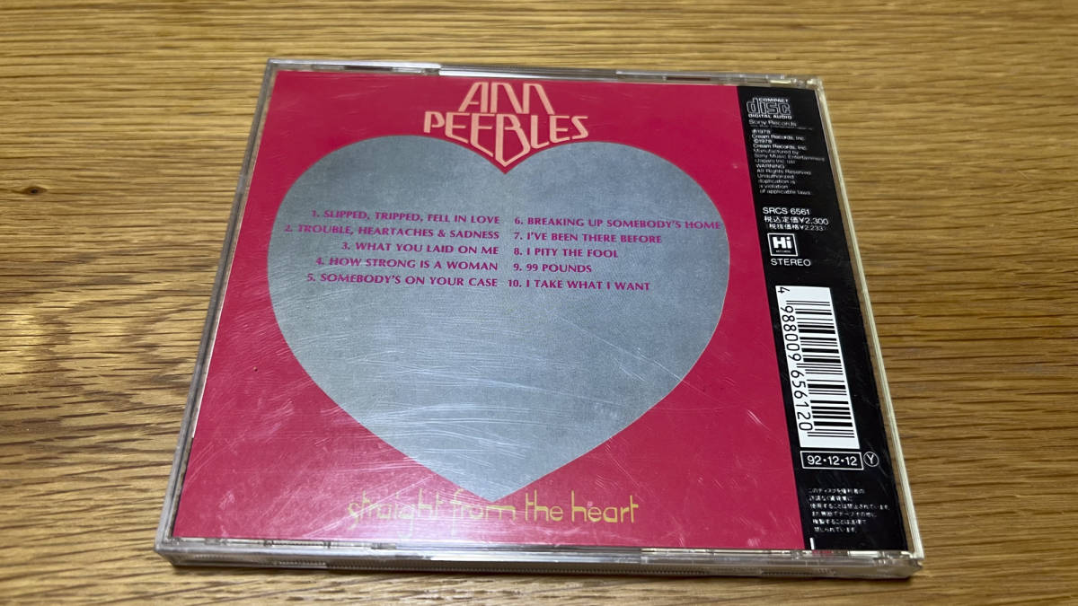 ANN　PEEBLES/STRAIGHT　FROM　THE　HERT　CD_画像2