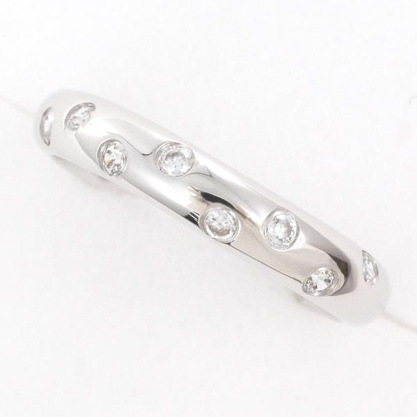結婚祝い 5号 指輪 リング K18WG ジルコニア 送料無料☆0315 美品 中古 総重量約2.1g キュービックジルコニア 結婚祝い 5号 指輪 リング K18WG ジルコニア 送料無料☆0315 美品 中古 総重量約2.1g キュービックジルコニア