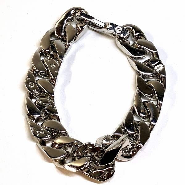 LOUIS VUITTON Bracelet Bangle Chain Links LV M69988 Silver Metal