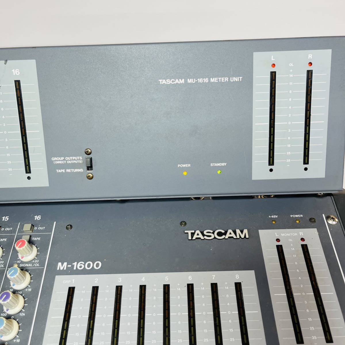 TASCAM M-1600 MU-1616 TEAC ティアック レコーディングミキサー タスカム 音出し確認済み_画像5