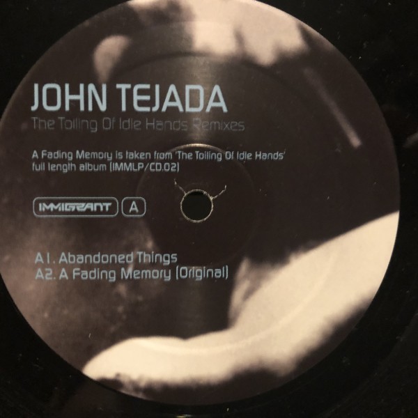 John Tejada / The Toiling Of Idle Hands EP_画像1
