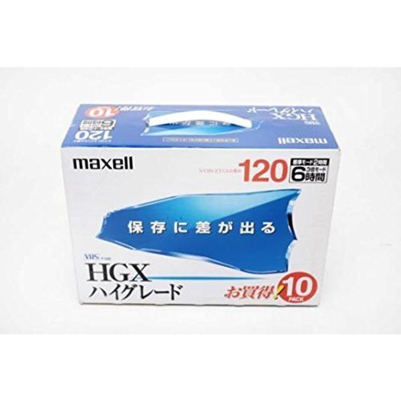 maxell 録画用VHSビデオテープ ハイグレード 120分 10本 T-120HGX(B)S.10P_画像1