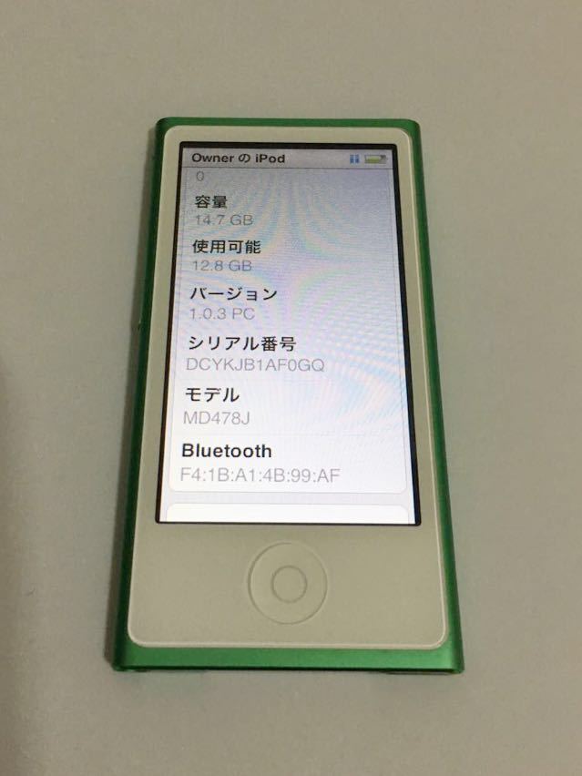 Apple第7代iPod nano 16GB機身初始化藍牙iPod蘋果 原文:アップル 第7世代 iPod nano 16GB 本体 初期化 Bluetooth アイポッド apple