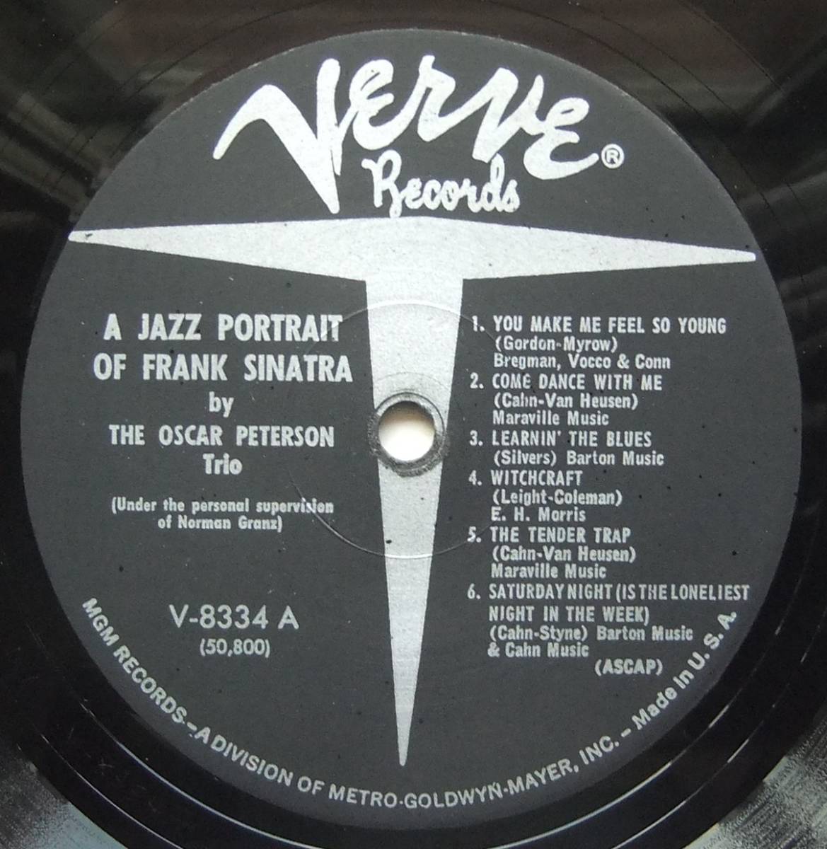 ◆ OSCAR PETERSON / A Jazz Portrait of Frank Sinatra ◆ Verve V-8334 (MGM) ◆_画像3