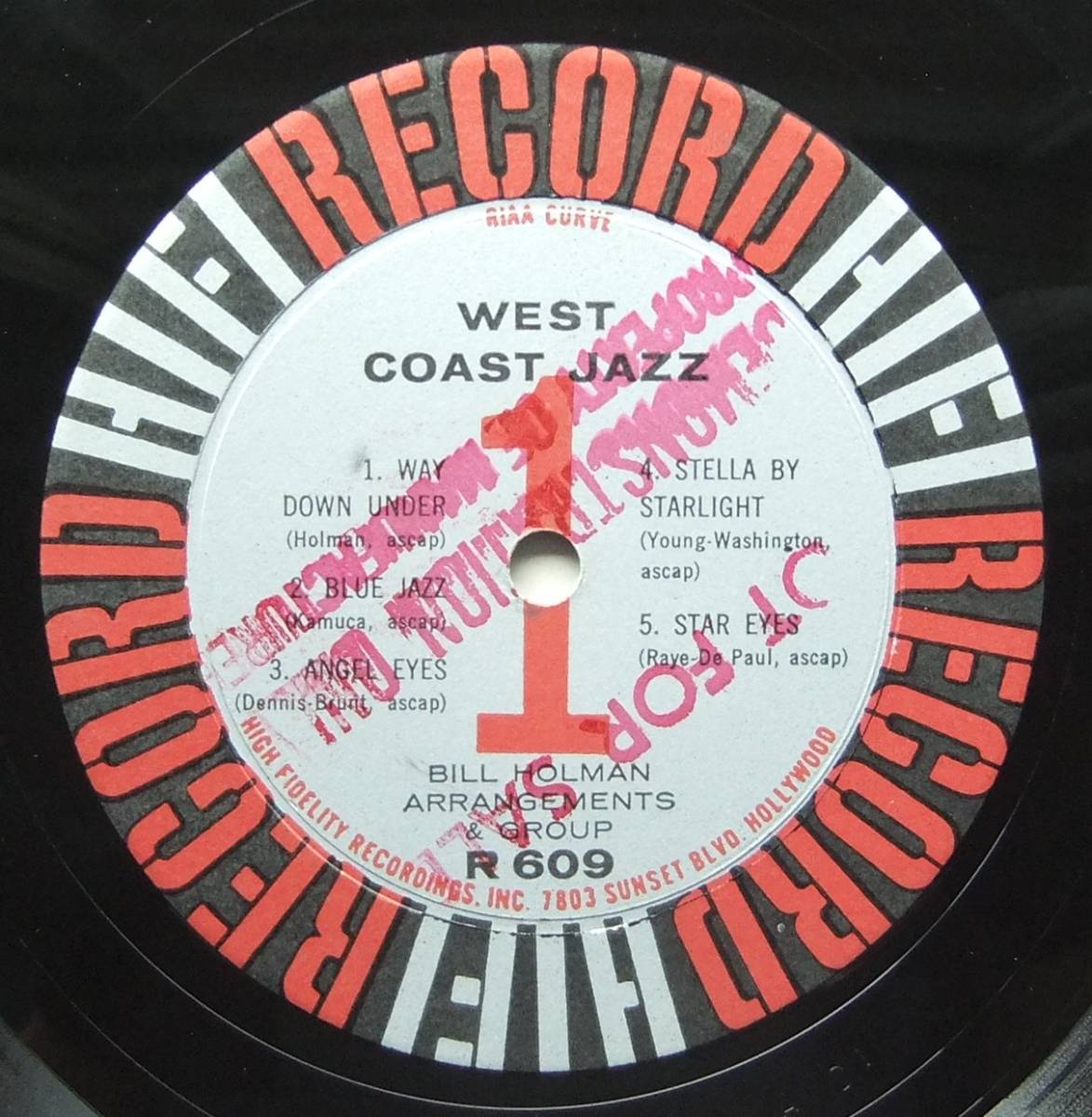 ◆ RICHIE KAMUCA / West Coast Jazz in HiFi ◆ HiFi Record R609 (promo:dg) ◆ W_画像3
