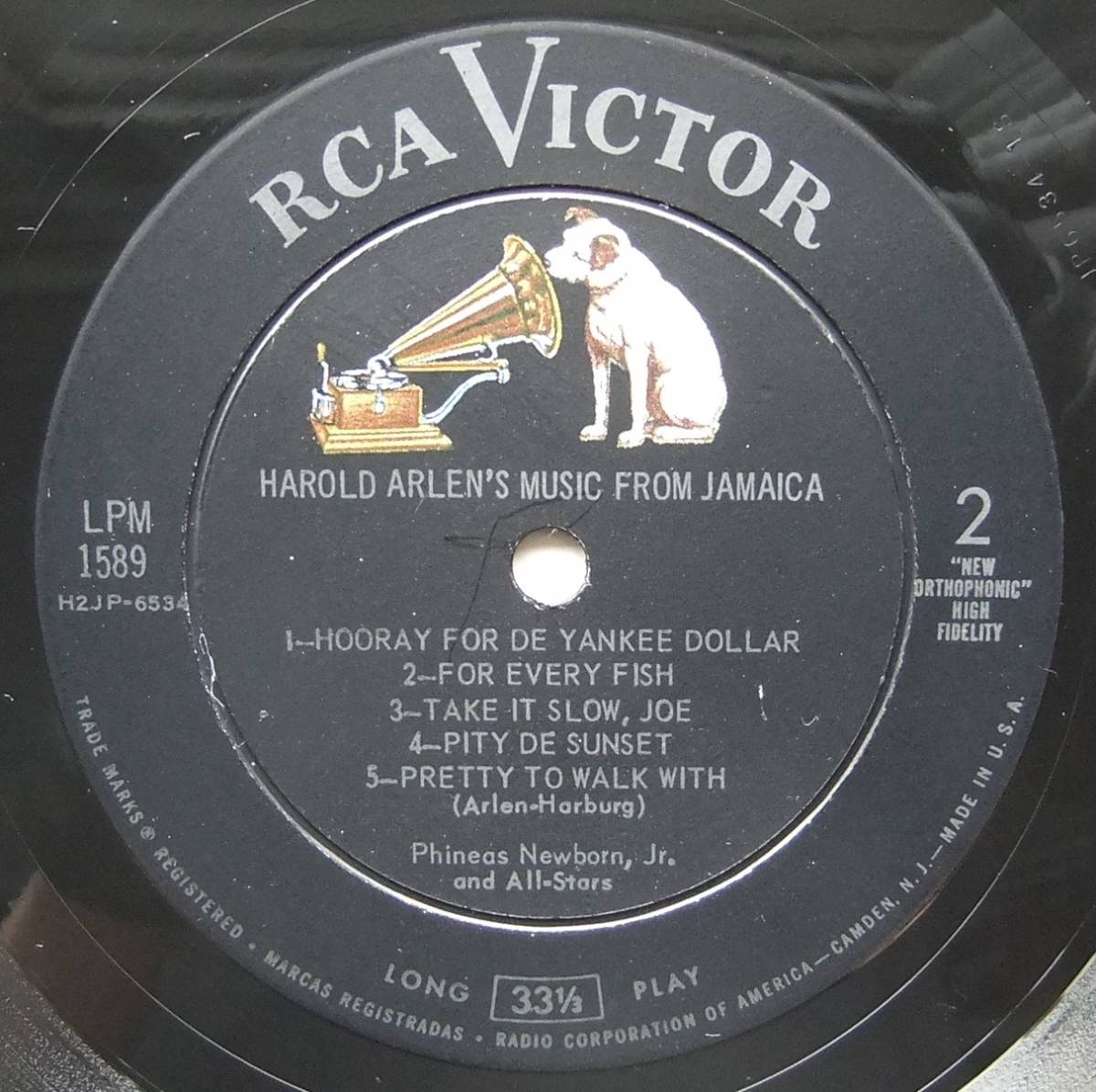 ◆ PHINEAS NEWBORN, Jr. / Jamaica ◆ RCA Victor LPM-1589 (dog:dg) ◆ V_画像4