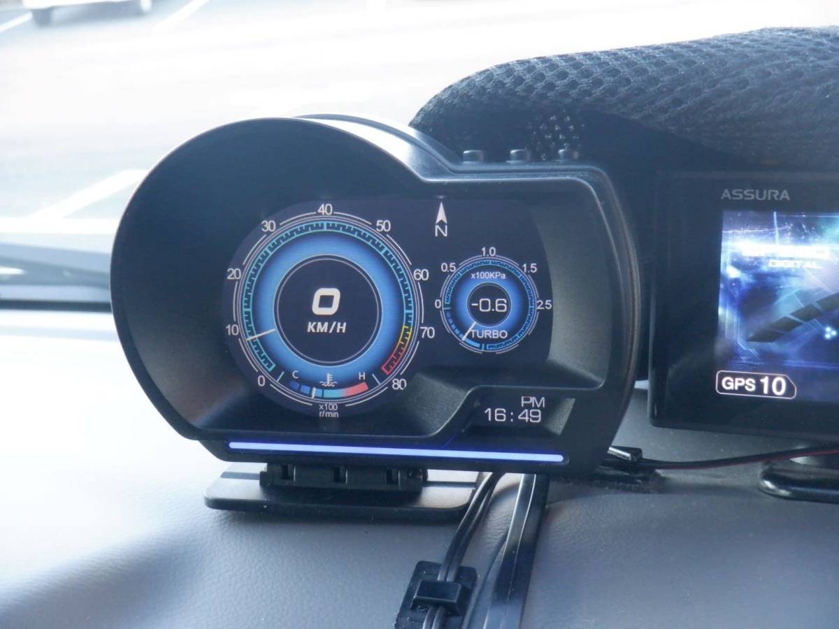 P6　新品　　OBD2+GPS　ヘッドアップディスプレイ スピードメーター タコメーター 故障診断 ECUのデータを読み取る警告機能付き_画像10