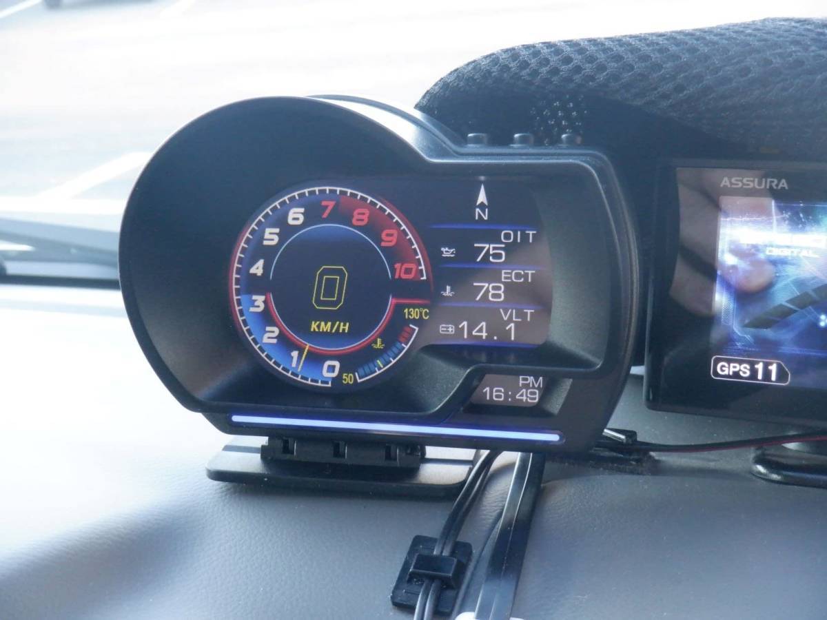 P6　新品　　OBD2+GPS　ヘッドアップディスプレイ スピードメーター タコメーター 故障診断 ECUのデータを読み取る警告機能付き_画像4