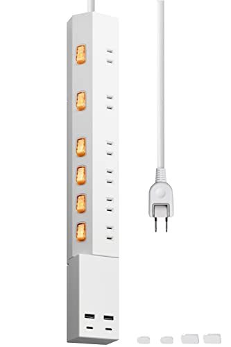 エレコム 電源タップ 雷ガード USBタップ 2.5m [ コンセント 6個口 / USB-A 2ポート/ USB-C ・・・のサムネイル