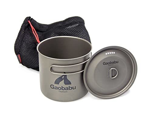 ガオバブ(Gaobabu)GaobabuチタンポットSOLO1100（フタ・厚手メッシュ袋付き）