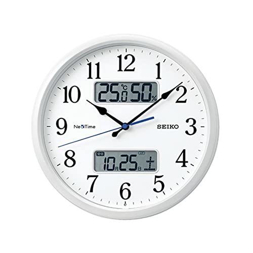 ついに再販開始!】 温度 カレンダー アナログ 電波 02:直径31cm 07:白