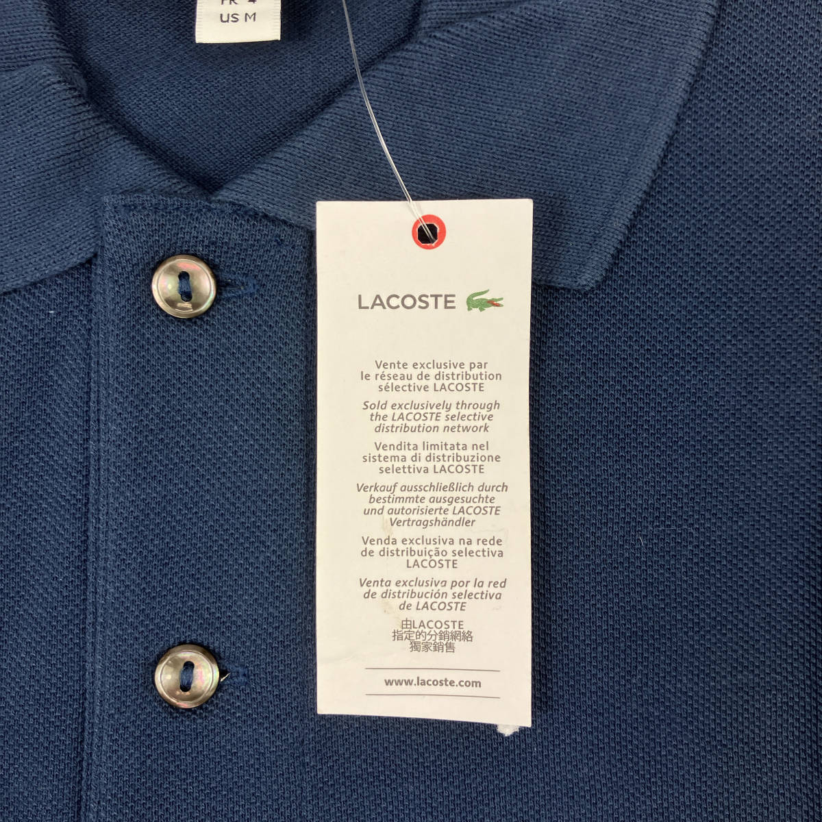 新品 ネイビー 紺 ラコステ LACOSTE 半袖 ポロシャツ L1212 メンズ FR 3 US S_画像7