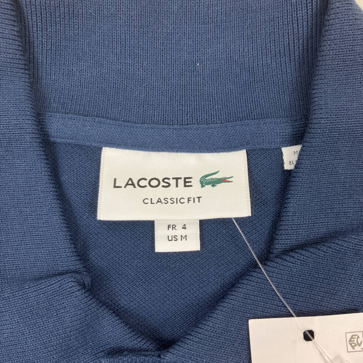 新品 ネイビー 紺 ラコステ LACOSTE 半袖 ポロシャツ L1212 メンズ FR 3 US S_サイズ間違え