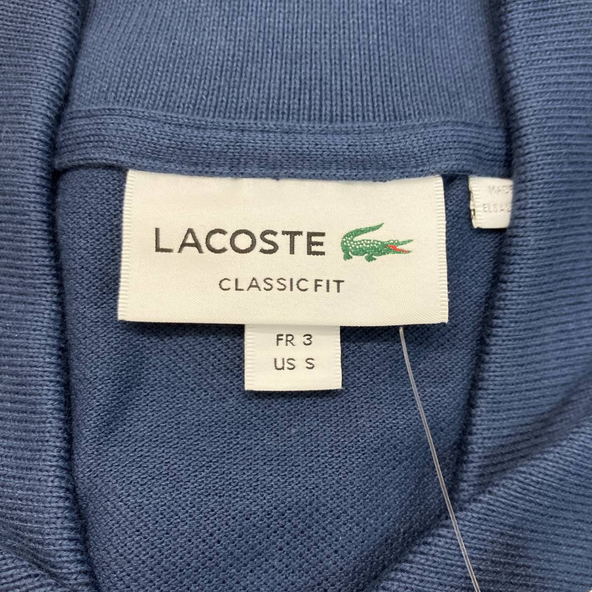 新品 ネイビー 紺 ラコステ LACOSTE 半袖 ポロシャツ L1212 メンズ FR 3 US S_画像9