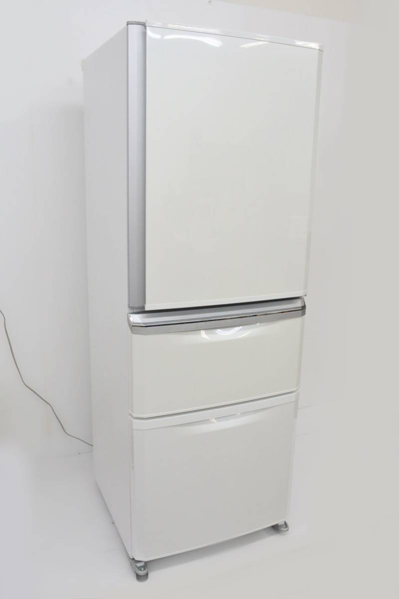 592YD 0829G2) 1円~ 三菱335L 3ドア冷蔵庫MR-C34C-W 2018年製