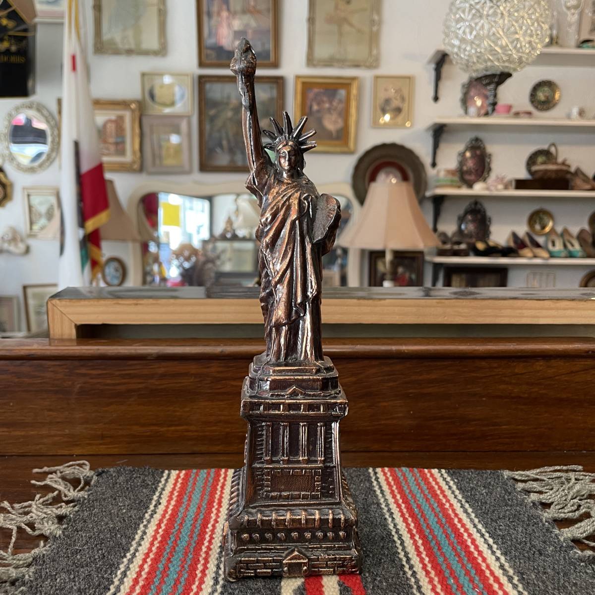 貴重！アメリカアンティーク　自由の女神像　USA製ヴィンテージ雑貨/ニューヨークロカビリー