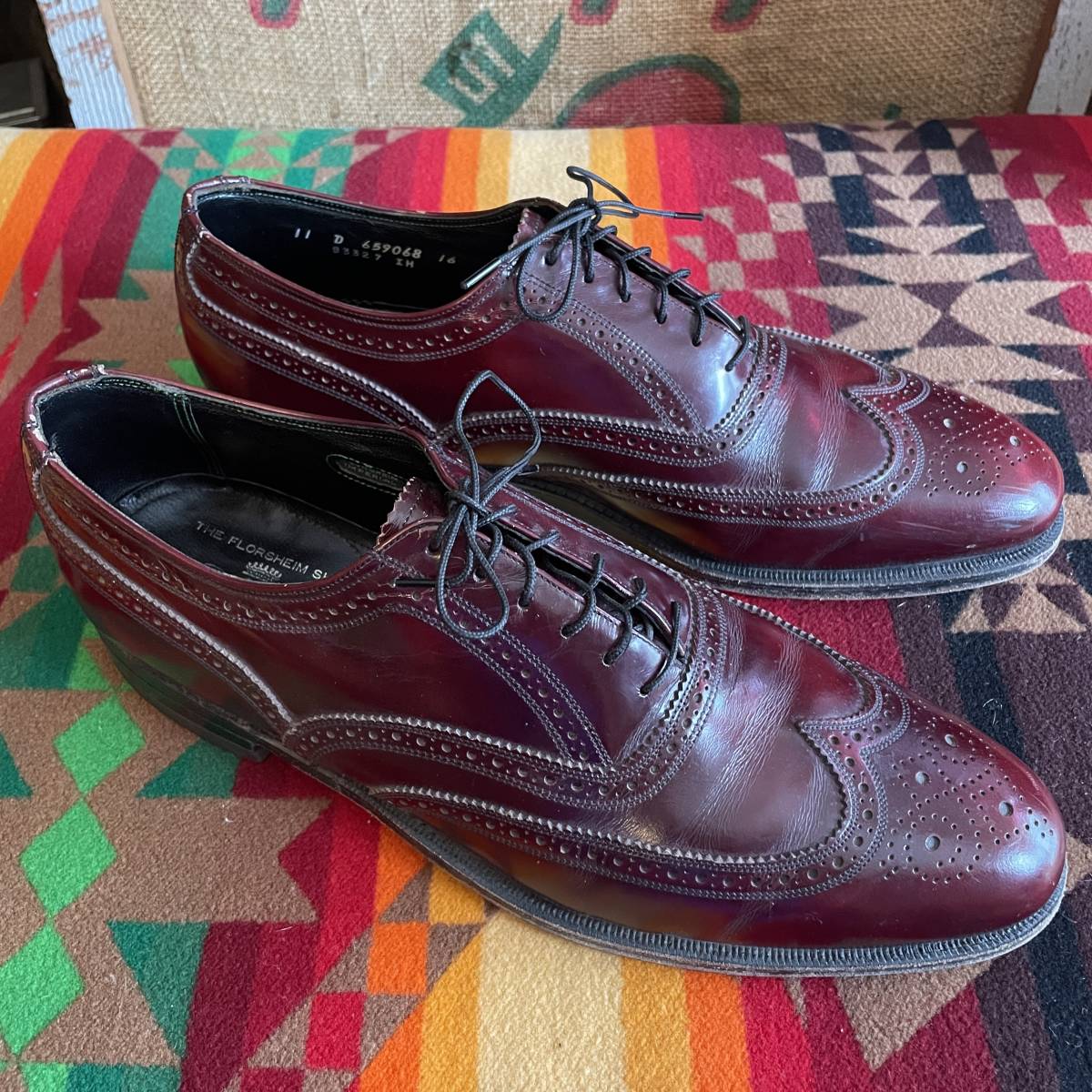 希少品！美品Florsheim フローシャム　Imperial Quality 11D革靴レザーシューズ28cm/アメリカヴィンテージ紳士70's60's50'sトラッド古着_画像3