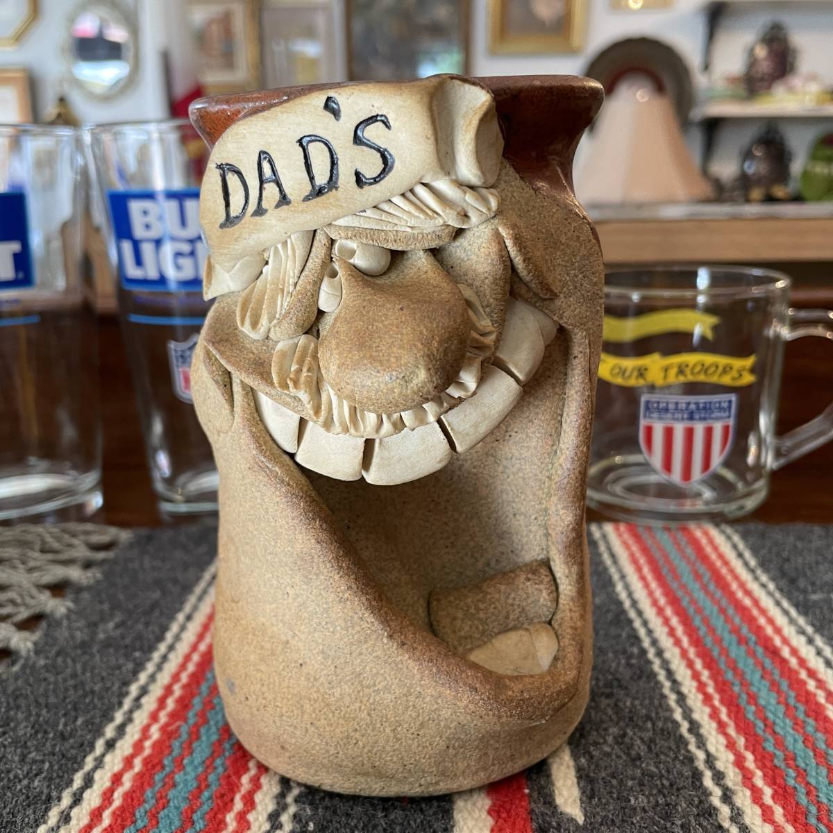 希少品！ アメリカヴィンテージ DAD's顔マグカップ USA雑貨