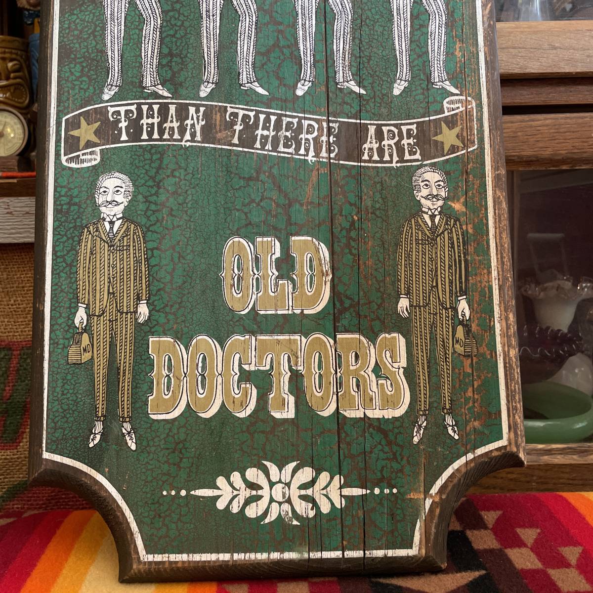  rare goods!70\'s~ America antique OLD DOCTORS wooden ornament USA Vintage miscellaneous goods / Country west coastal area California 50\'s60\'s furniture 