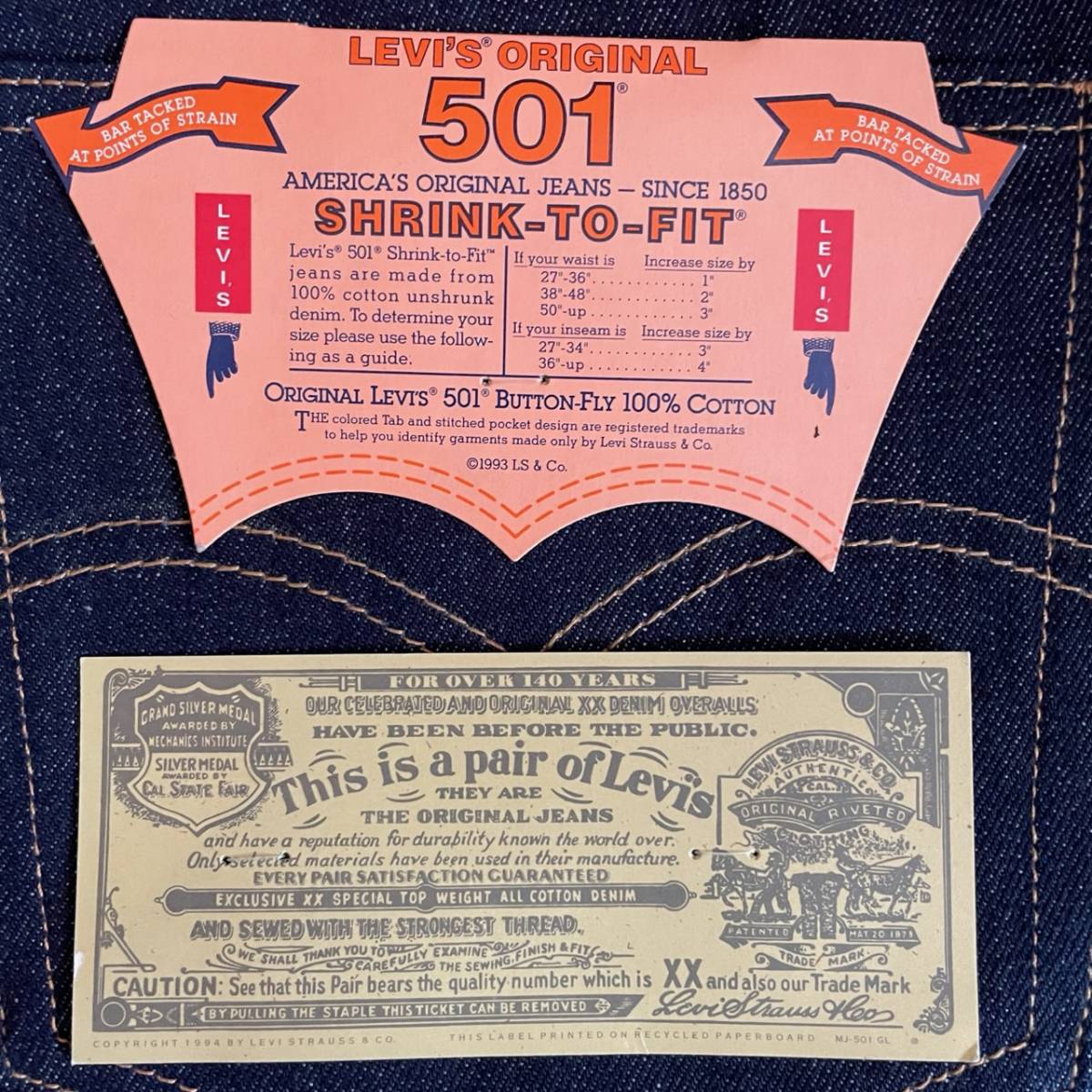 貴重品！BIGサイズ！デッドストック Levi's 501xx 90's USAアメリカ製 MADE IN USAリーバイス /米国80'sデニム古着ヴィンテージオリジナル_画像7