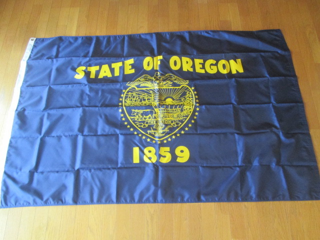 デッドストック未使用　OREGON　オレゴン州旗フラッグ　ヴィンテージ　USA　/Antique店舗什器50's60'sポートランド古着アメカジ_画像2