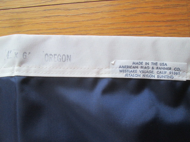 デッドストック未使用　OREGON　オレゴン州旗フラッグ　ヴィンテージ　USA　/Antique店舗什器50's60'sポートランド古着アメカジ_画像3