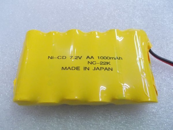 Ni-Cd　ニカド　ニッカド電池　容量アップ　SMコネクタ互換　7.2V 1000mA　単3×6本型充電電池　容量保証　即納可能　特記_画像1